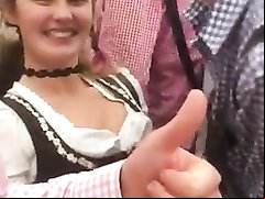 Playing with pussy on Octoberfest